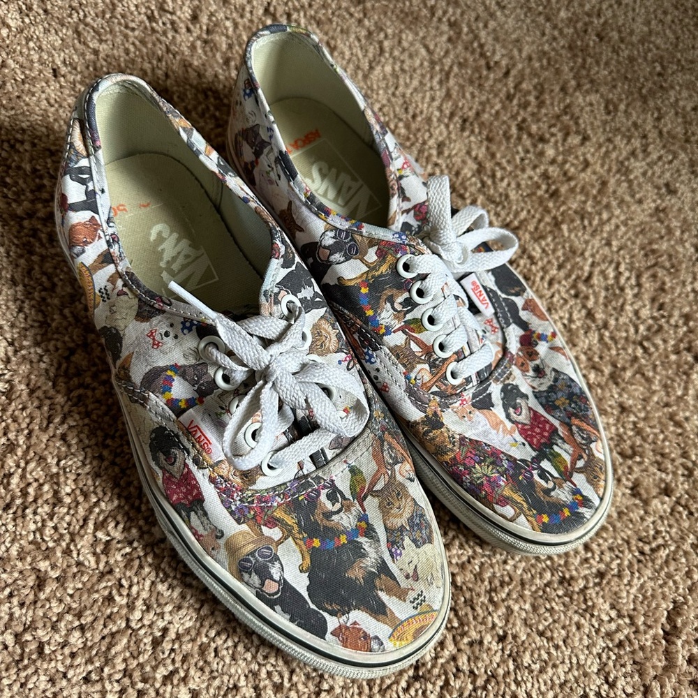 Vans Multicolor Animal Print Shoes collab/Aspca limited edition